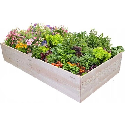 Atmowood Dřevěný vyvýšený záhon 240 x 100 x 40 cm hnědý – Hledejceny.cz