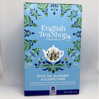 English Tea Shop BÍLÝ ČAJ S BEZINKOU A BORŮVKOU BIO MANDALA 20 SÁČKŮ