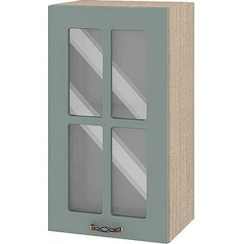 Image 1 of ИРИМ Горен кухненски шкаф витрина Сити МФ-Олив мат-11-102 40 см