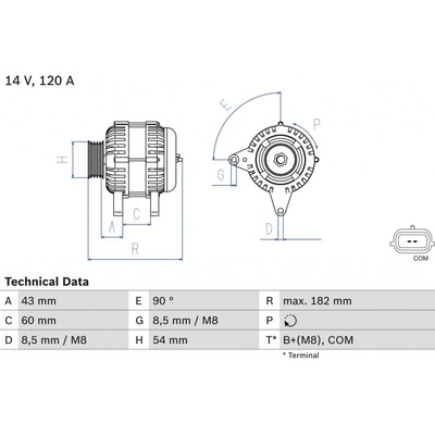 generátor BOSCH 0 986 047 340