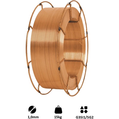 Kovoinox 1,0 mm MIG/MAG CO2 G3Si1/SG2 15 kg – Zboží Dáma