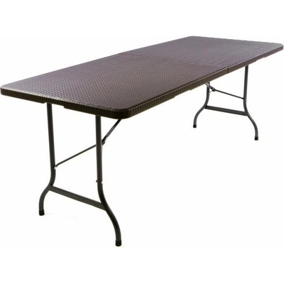 Garthen 43773 Zahradní skládací stůl v ratanovém vzhledu- 180 x 75 cm