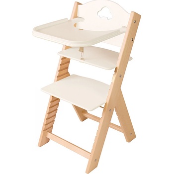 Sedees Rostoucí židlička 2v1 bílá s autíčkem