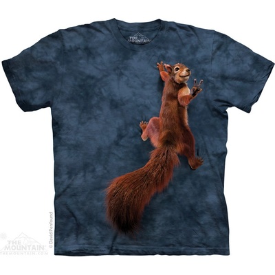 The Mountain pánske batikované tričko Peace Squirrel modré