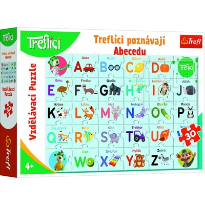 Teddies Treflíci poznávají Abecedu v krabici 33x23x6cm 30 dílků – Zboží Mobilmania