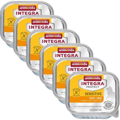 Animonda Integra Protect Cat Sensitive - пуйка с ориз 6 x 100 г