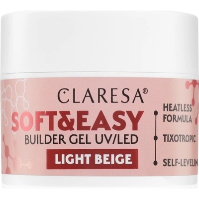 Claresa stavební gel na nehty LIGHT BEIGE 45 g