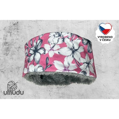 umudu Zimní hřejivá Pink Bloom ručně šitá v Česku