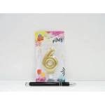 GoParty SWIECZKA b. 6, glitter. , 7 cm. blist