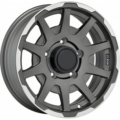 SPARCO DAKAR 5,5x16 5x139,7 ET5 matt dark grey lip polished
