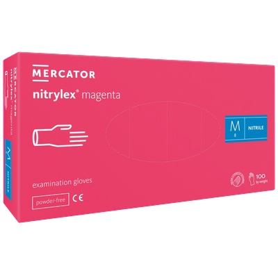 Mercator Medical Розови ръкавици за еднократна употреба от нитрил (103294)