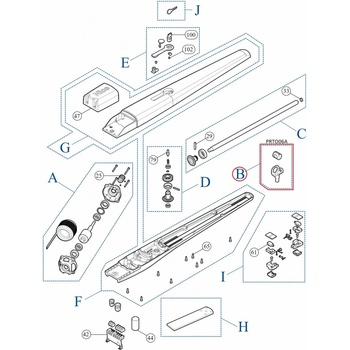 PRTO06A kit matice hriadele pre TO4015/ 5015/ TO5016