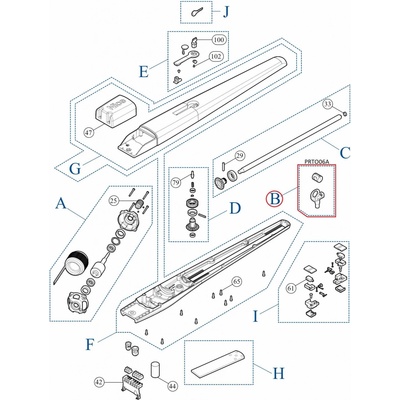 PRTO06A kit matice hriadele pre TO4015/ 5015/ TO5016