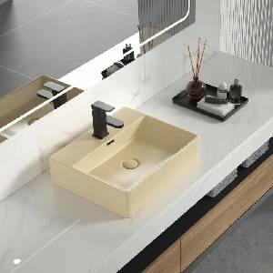 Inter Ceramic Мивка за плот Inter Ceramic Art матово бежова 50 см (ICB 5042BEIGE)