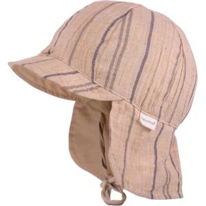 maximo Детска шапка с козирка maximo Kid's Mini Schildmütze Musselin Cap - Beigemeliert / Streifen - размер 49 cm (904-1882-1013)