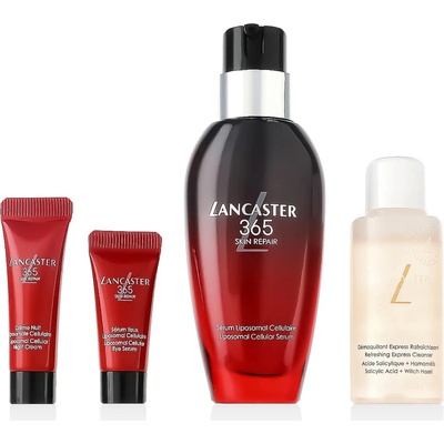 Lancaster 365 Skin Repair Lancaster 365 Skin Repair Liposomal Cellular Serum sérum 50 ml + čistiace tonikum 30 ml + očné sérum 5 ml + omladzujúci nočný krém 7 ml