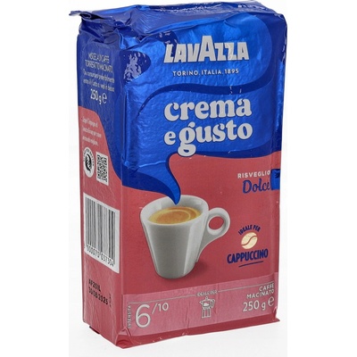 Lavazza Crema e Gusto Dolce sladká s nádychom vanilky mletá 250 g
