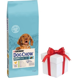 Dog Chow Puppy Chicken 14 кг + безплатна изненада за кучето