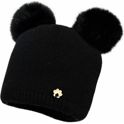 Jamiks Čierna čiapka s dvomi brmbolcami Ciara