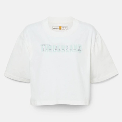 Timberland ДАМСКА ТЕНИСКА cropped t-shirt for women in white - l (tb0a5vs3100)