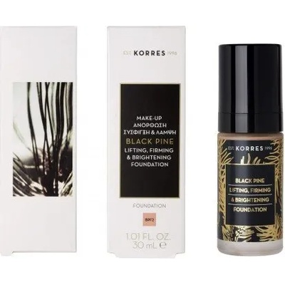 KORRES Фон дьо тен Черен бор с лифтинг и озаряващ ефект , Korres Black Pine Lifting, Firming, Brightening Foundation BPF2 30ml