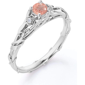 Silenti Jewelry Сребърен пръстен "Морганит" - 6 - 52мм (16.6мм диам. )