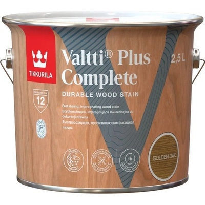 Tikkurila VALTTI PLUS COMPLETE Tenkovrstvá lazúra ZLATÝ DUB 2,5L