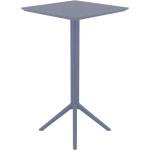 Bogdan Furniture Am Маса Бар Скай 60/60/110h сгъваема тъмно сива