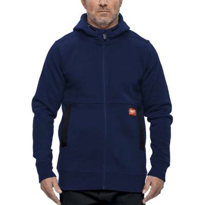 Milwaukee WHZ BLU mikina na zips s kapucí modrá