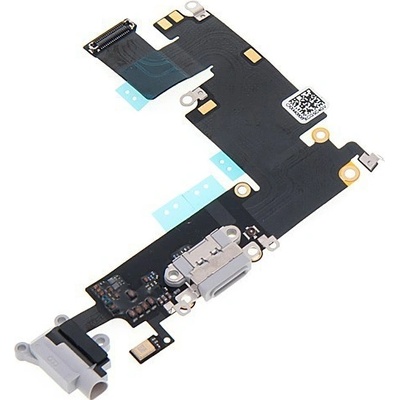 AppleMix Napájací a dátový konektor s flex káblom + audio konektor + GSM anténa pre Apple iPhone 6 Plus - sivá - kvalita A+