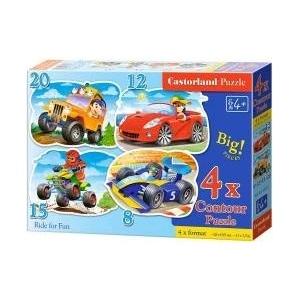 Castorland 4-in-1 puzzle 8, 12, 15, 20-piece Ride for Fun