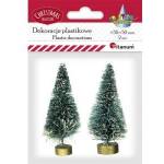 TITANUM Plastic Christmas tree trees with stand 2pcs