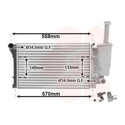 Chladič vody pro motor VAN WEZEL 17002291