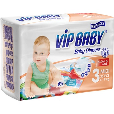 Bebiko Vip Baby 3 Midi 5-9 kg 36ks