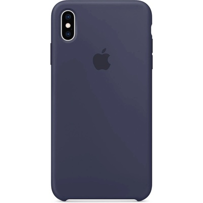 Apple Silicone Case - оригинален силиконов кейс за iPhone XS Max (тъмносин) (bulk)