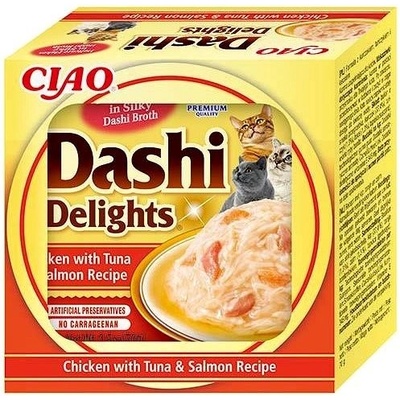 Churu Cat CIAO Dashi kuře s tuňákem a lososem 70 g