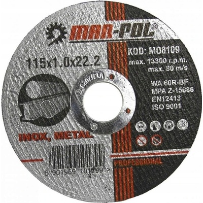 Mar Pol kotúč rezný 115 x 1,0 x 22,2 mm M08109