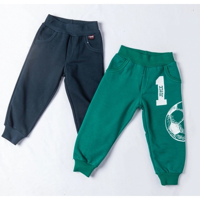 JOYCE Chlapecké bavlněné tepláky SOCCER BALL 2 ks Červená