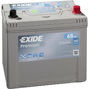 Exide Premium 65Ah 580A right+Asia (EA654)