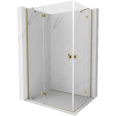 Mexen Mist-H Duo лява врата на душ кабина 120 x 110 см, прозрачна, златна - 8A5-120L-110P-50-00 (8A5-120L-110P-50-00)