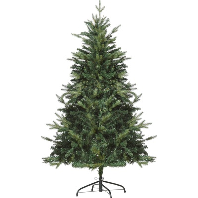 Umělý vánoční stromek HOMCOM 150 cm Umělá jedle s 946 špičkami Vánoční dekorace včetně kovového stojanu pro vnitřní použití