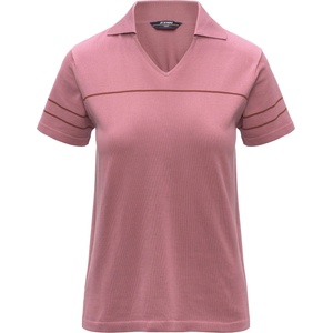 K-Way Дамска поло тениска K-Way Women's Mazardy Stripes Polo shirt - Violet Pinkish / Brown (916-6719-0211)