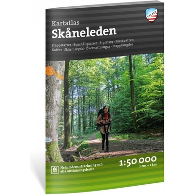 Atlas SKANELEDEN 1:50 000 Friluftsatlas Švédsko