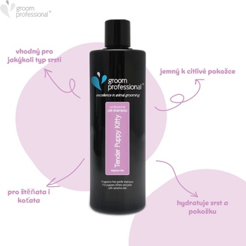 Groom Professional Tender Puppy Kitty Shampoo jemný pro štěňata a koťata 4L