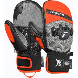 Reusch Детски скиорски ръкавици Reusch Worldcup Warrior GS Mitten black/silver/fluo red