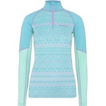 Kari Traa Дамско мериносово термобельо Kari Traa Women's Malia Half Zip Merino base layer - Blue Lagoon (115-2342-0613)