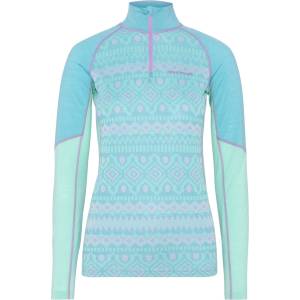 Kari Traa Дамско мериносово термобельо Kari Traa Women's Malia Half Zip Merino base layer - Blue Lagoon (115-2342-0613)
