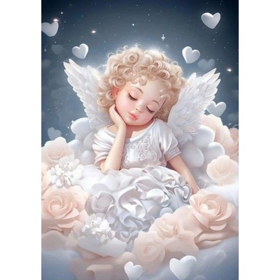 - Puzzle Diamant painting: Angel 30x40cm - 1 - 39 piese