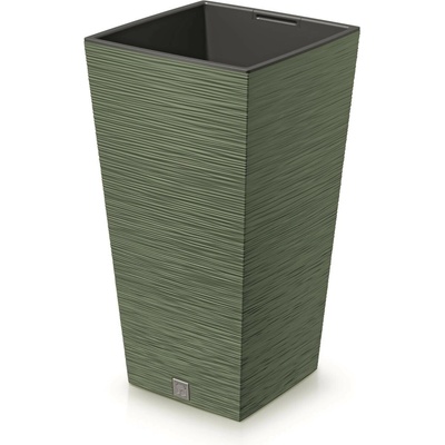 Prosperplast kvetináč Furu Square Zemitě zelená 24 cm