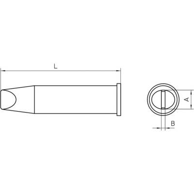Weller XHT E spájkovací hrot dlátová forma Veľkosť hrotov 7.6 mm Dĺžka hrotov 48 mm Obsah 1 ks